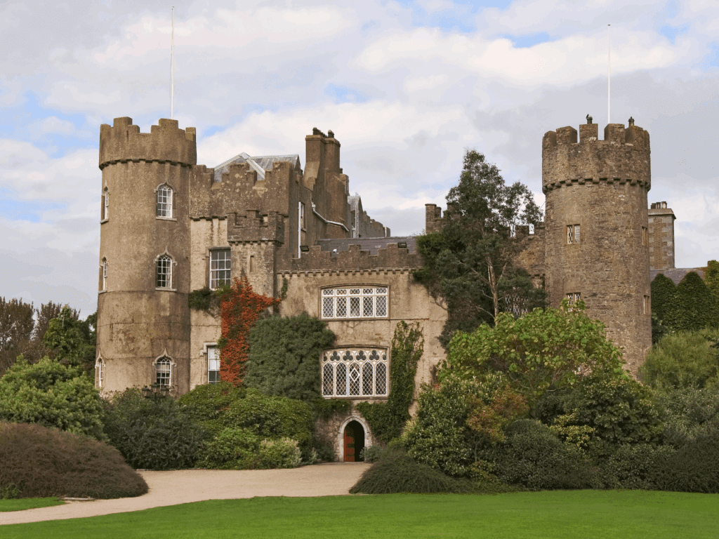 Daytime picture of Malahide Castle, one of the best castles to visit in Ireland