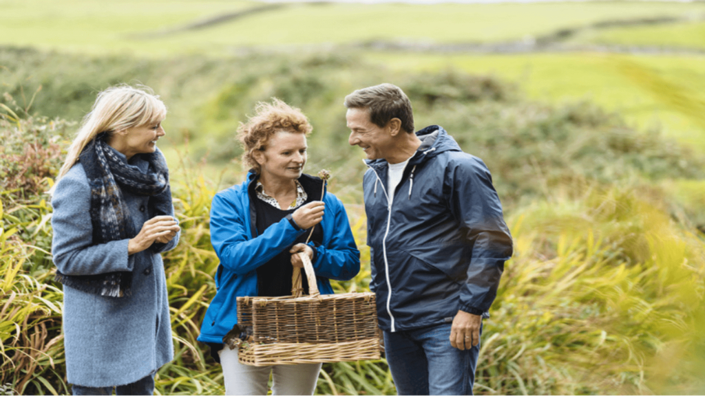 Trafalgar guests learning how to forage with Oonagh in Ireland