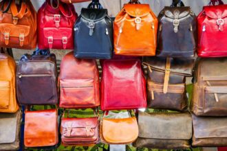 leather bags hanging in florence