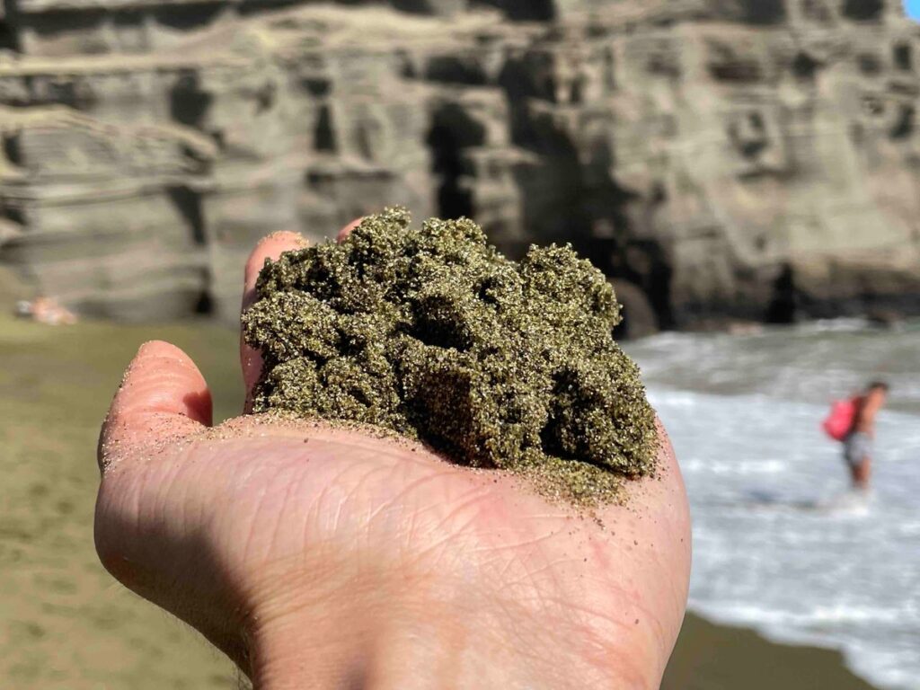 sand made from olivine