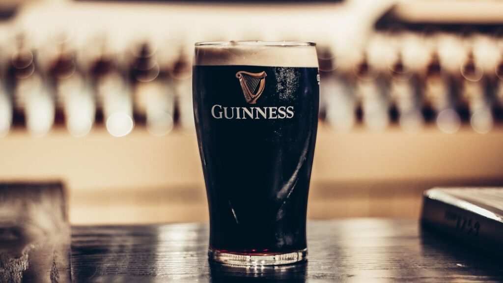 glass of Guinness beer