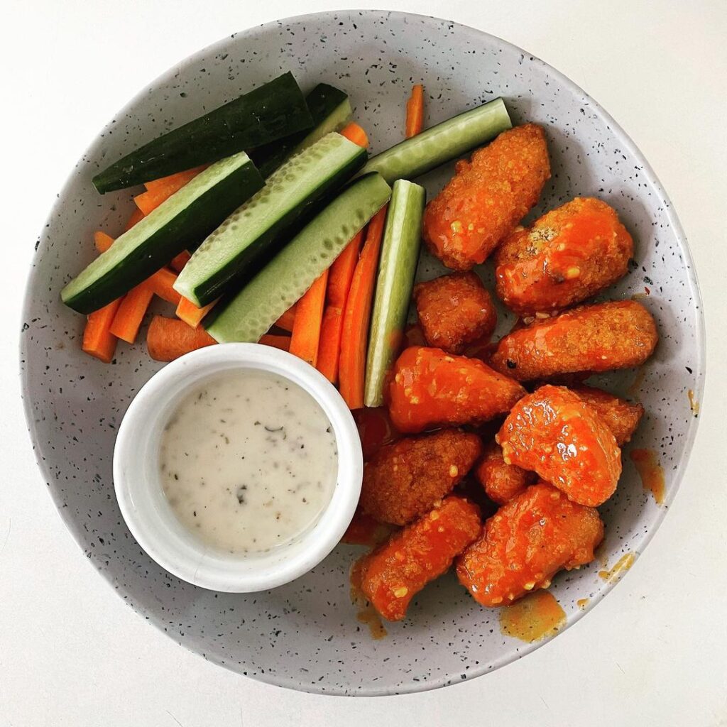 eat vegan wings on a visit to America