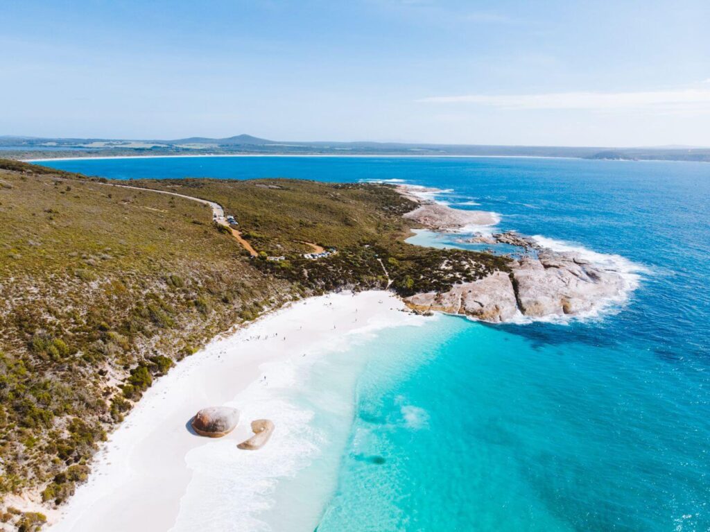 white sand blue ocean beach Western Australia