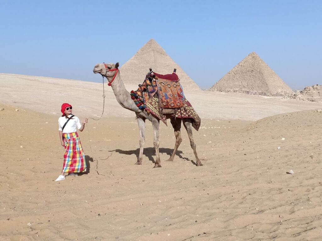 Candy with a camel in Egypt