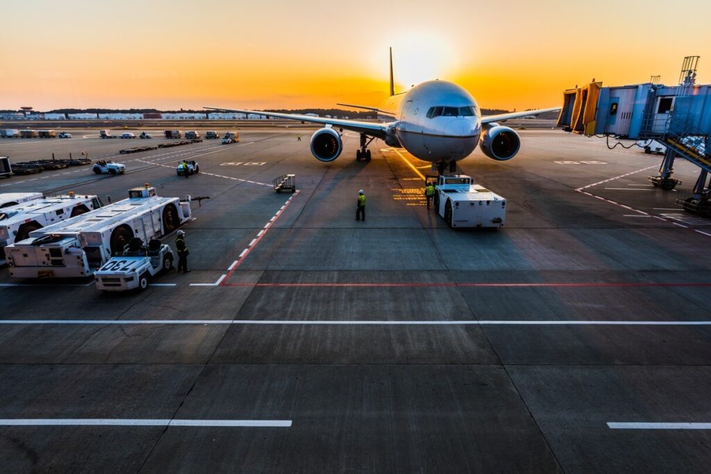 airplane on airport tarmac