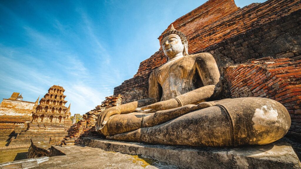 buddhist statue ancient temple Thailand