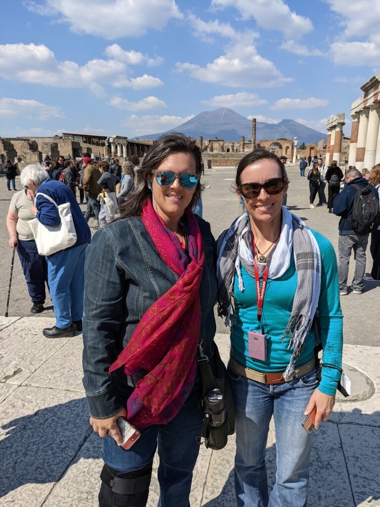 Trafalgar guest Sandy's two daughters in Italy