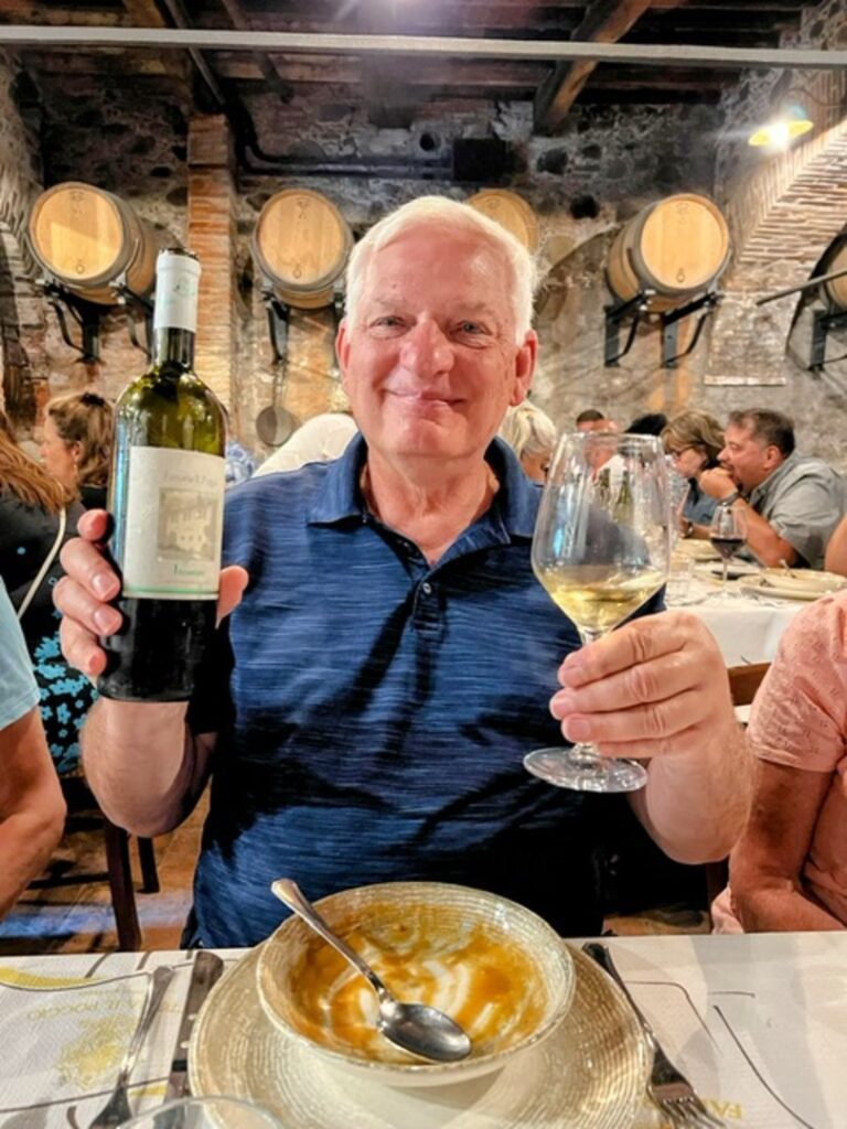 Amy's father in Italy