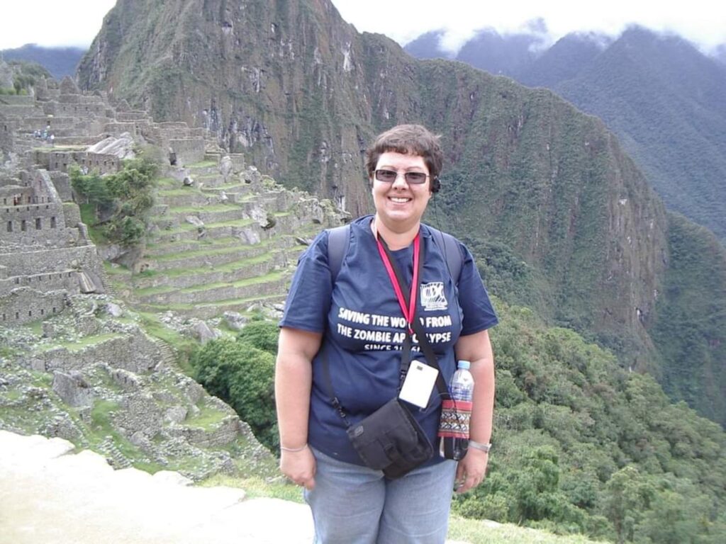 Tracy at Machu Picchu in Peru
