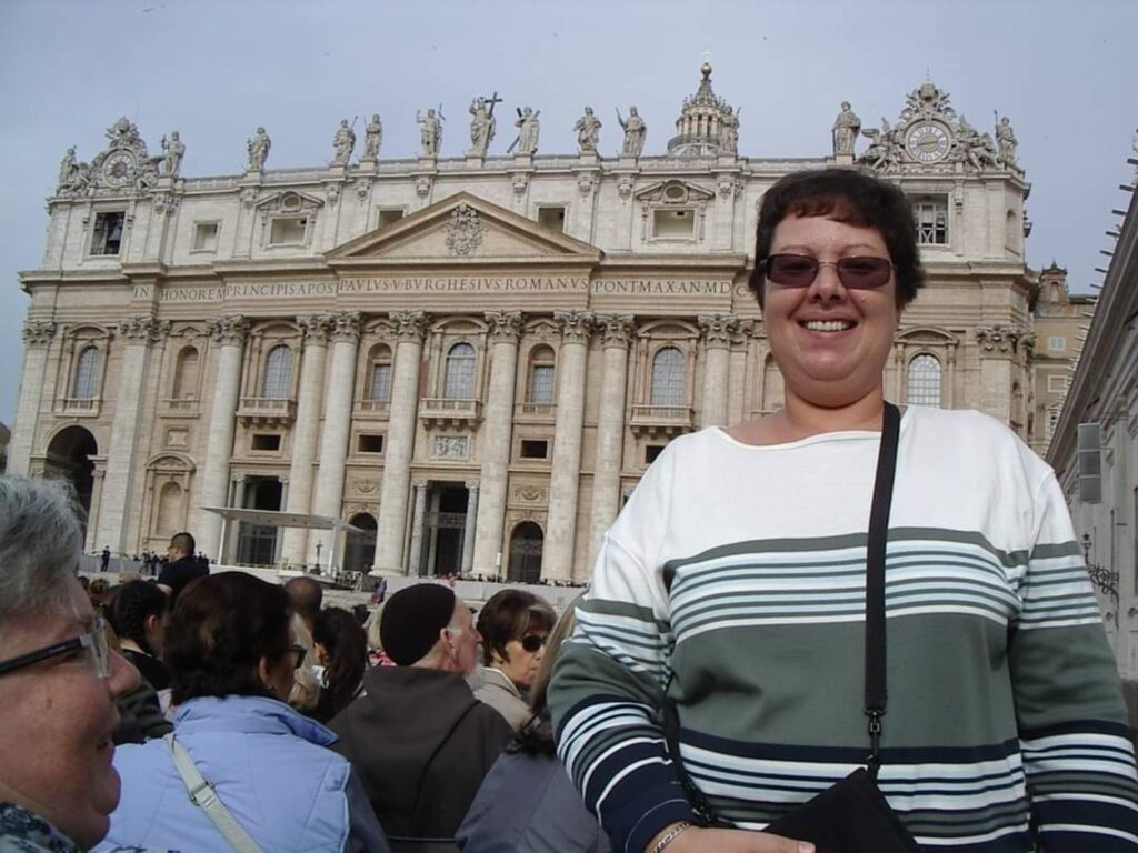 Tracy travelling in Europe