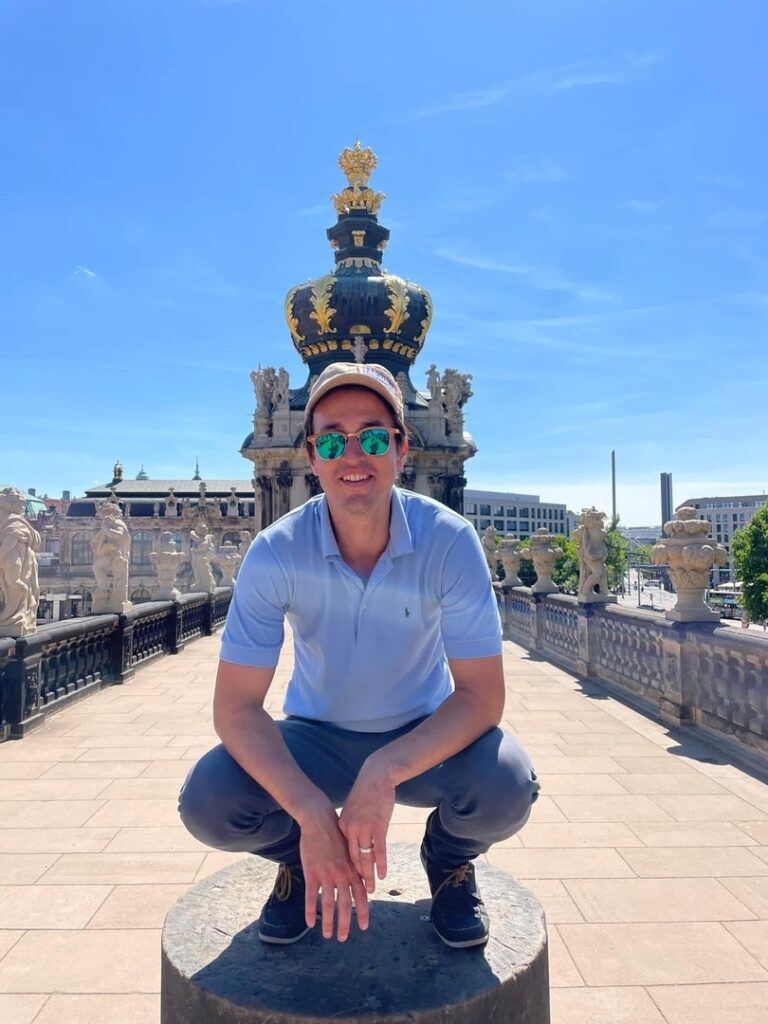 Madeline's husband in Europe