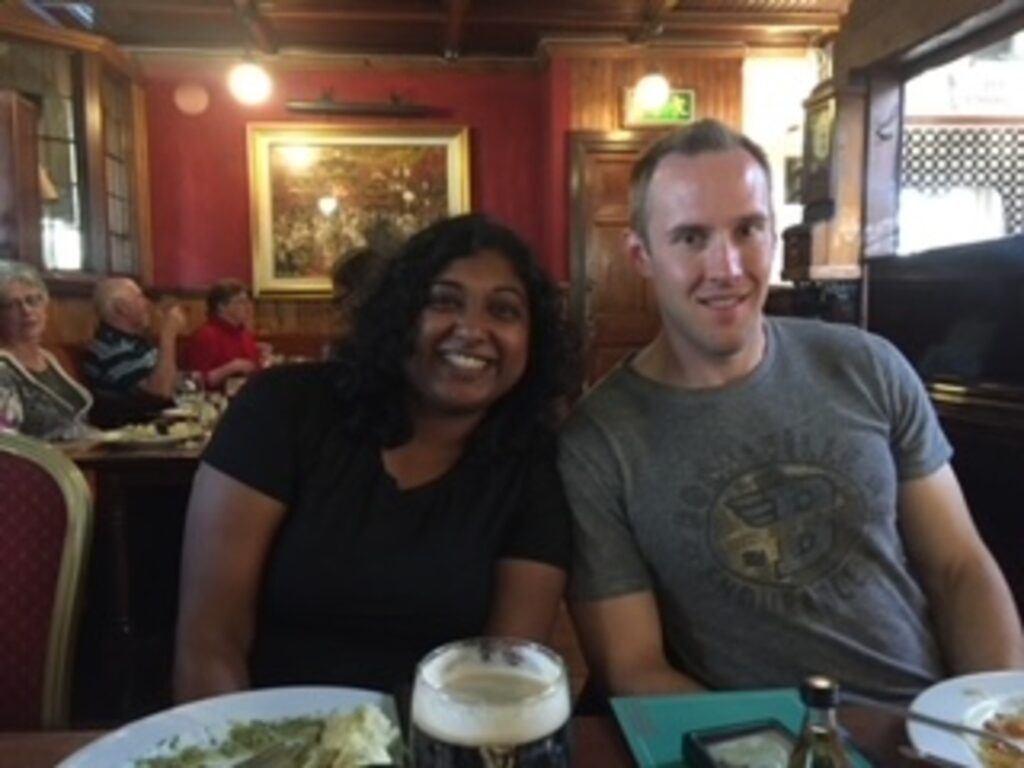 Trafalgar Unlocked Award winner Millie with her husband Ryan in Ireland