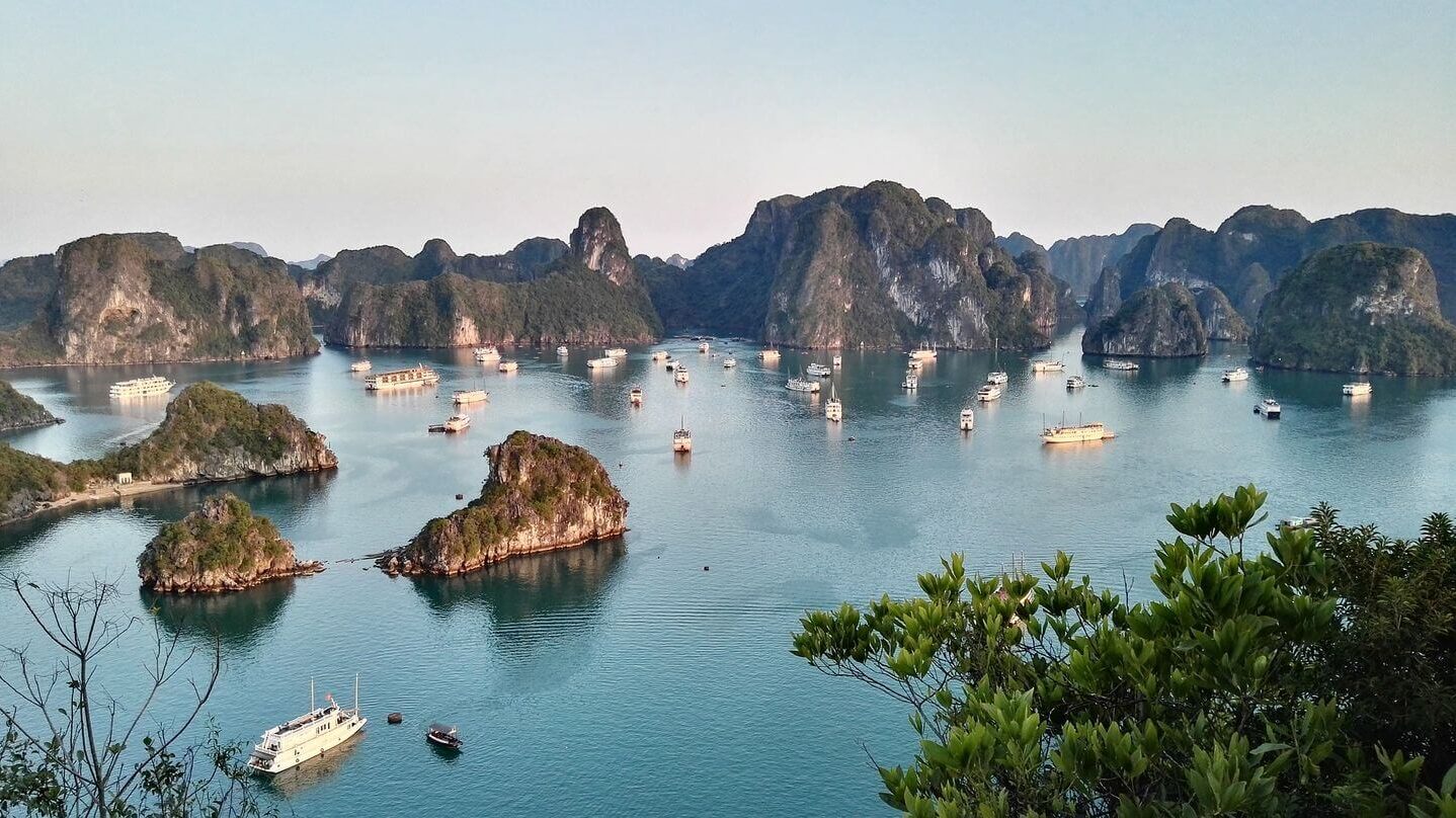 cruise ships in Ha Long Bay Vietnam