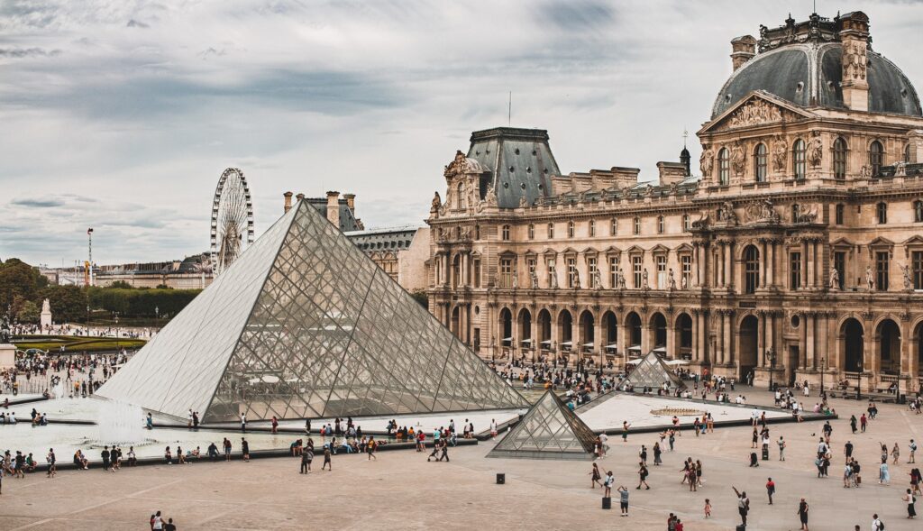 exterior of the Louvre Museum in Paris, France