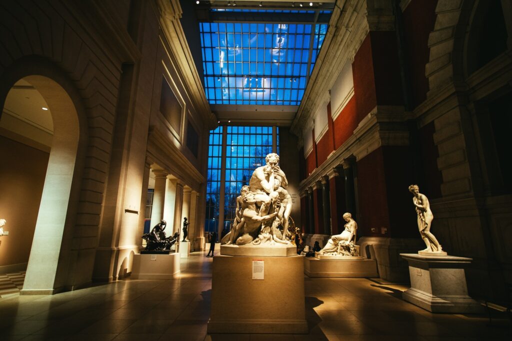 sculpture room at the Metropolitan Museum of Modern Art