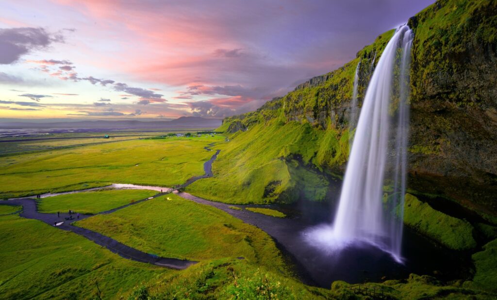 Seljalandsfoss waterfall Iceland