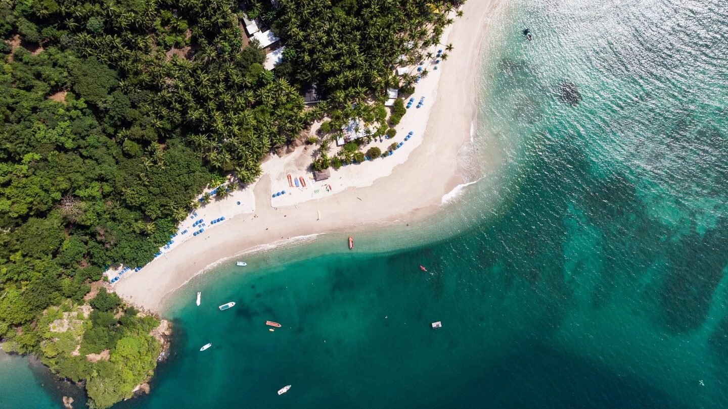 aerial view of the Costa Rica oceans