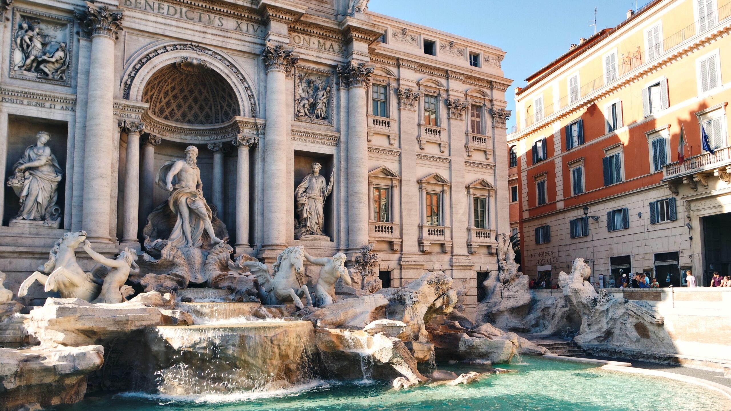 Rome's Trevi Fountain. Rome is increasingly recognized as a LGBTQ+ friendly city