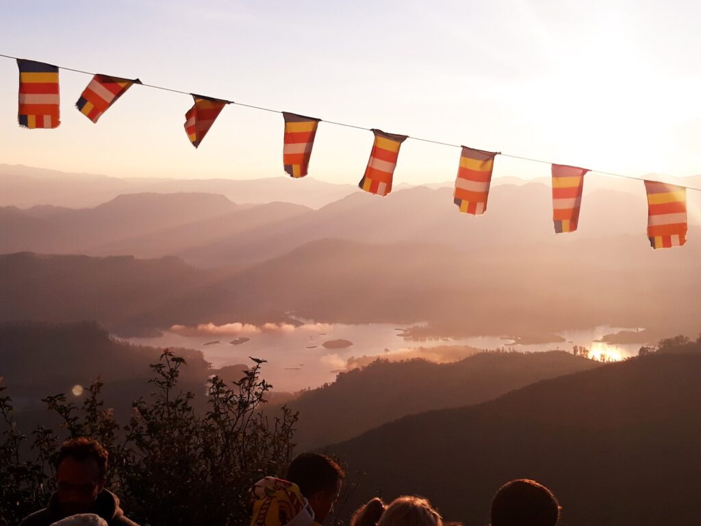 View from adams peak at sunset, Sri Lanka