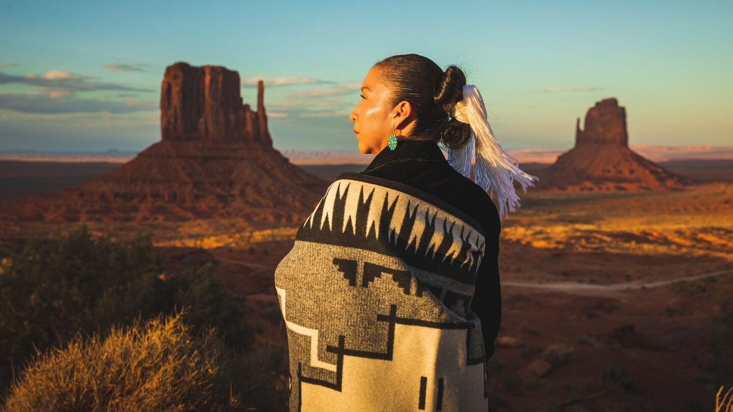 Native American woman in Monument Valley