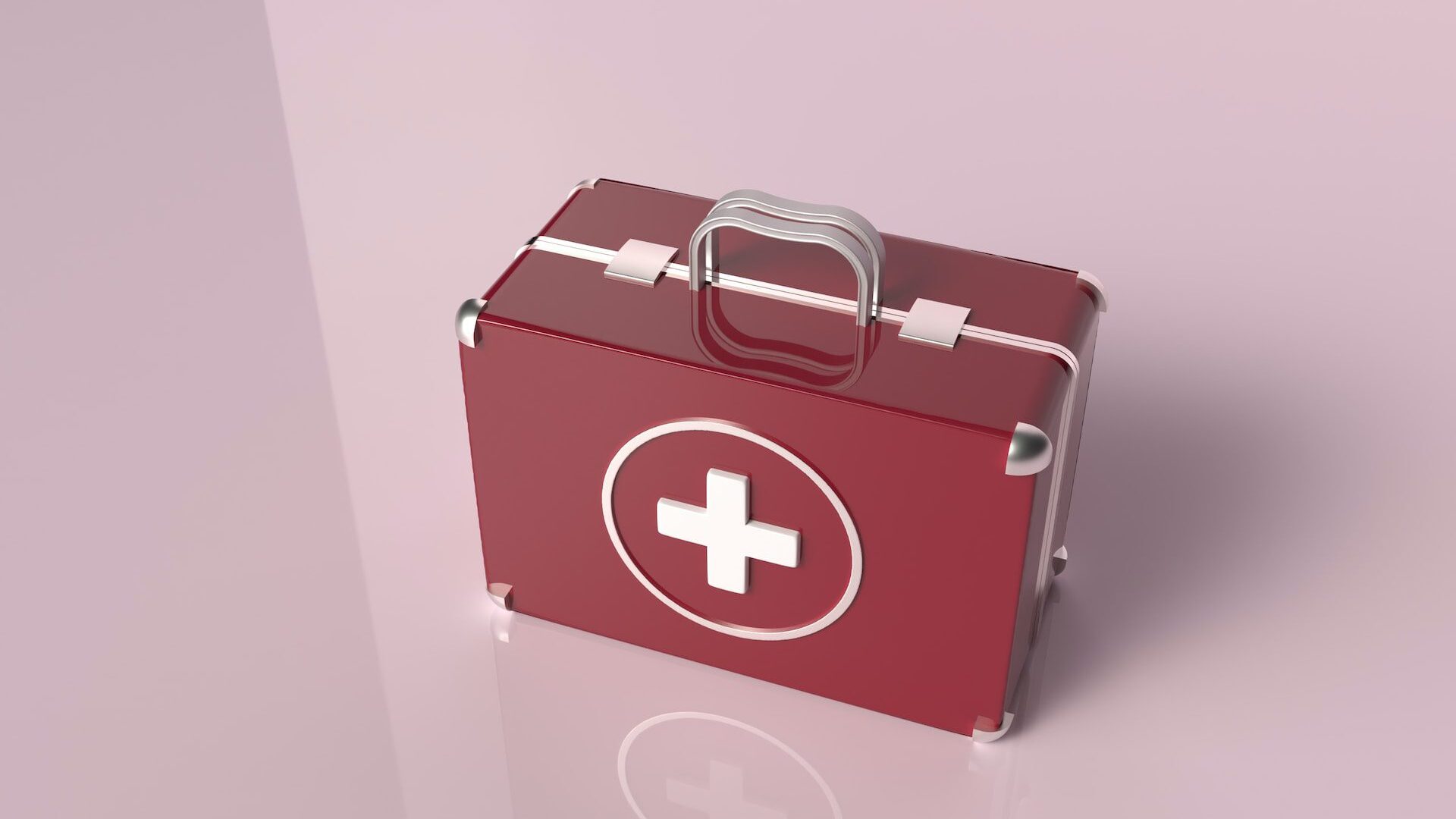 Small red medical kit