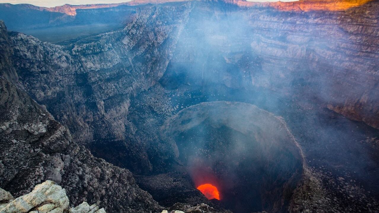 Masaya Volcano at sunrise, Nicaragua 