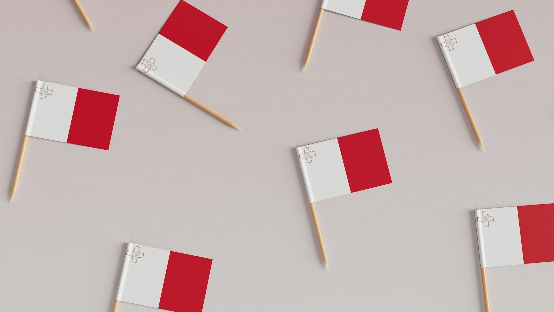 Malta flags on cocktail sticks