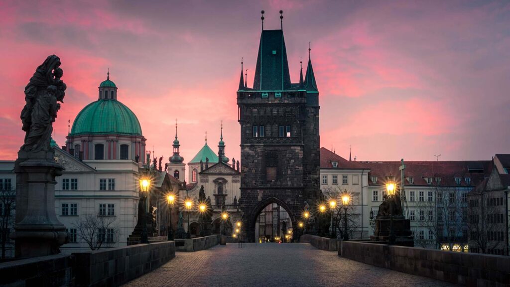 Prague at sunrise