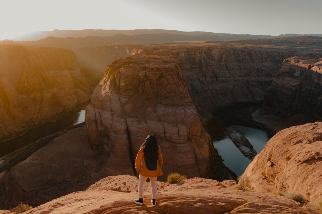 woman standing at the Grand Canyon