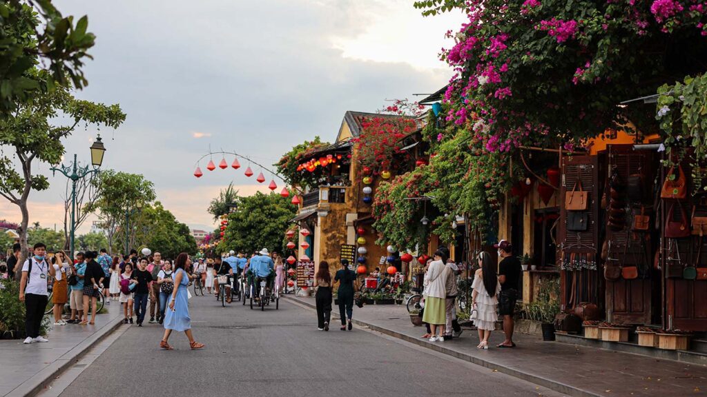 A street scene in Vietnam