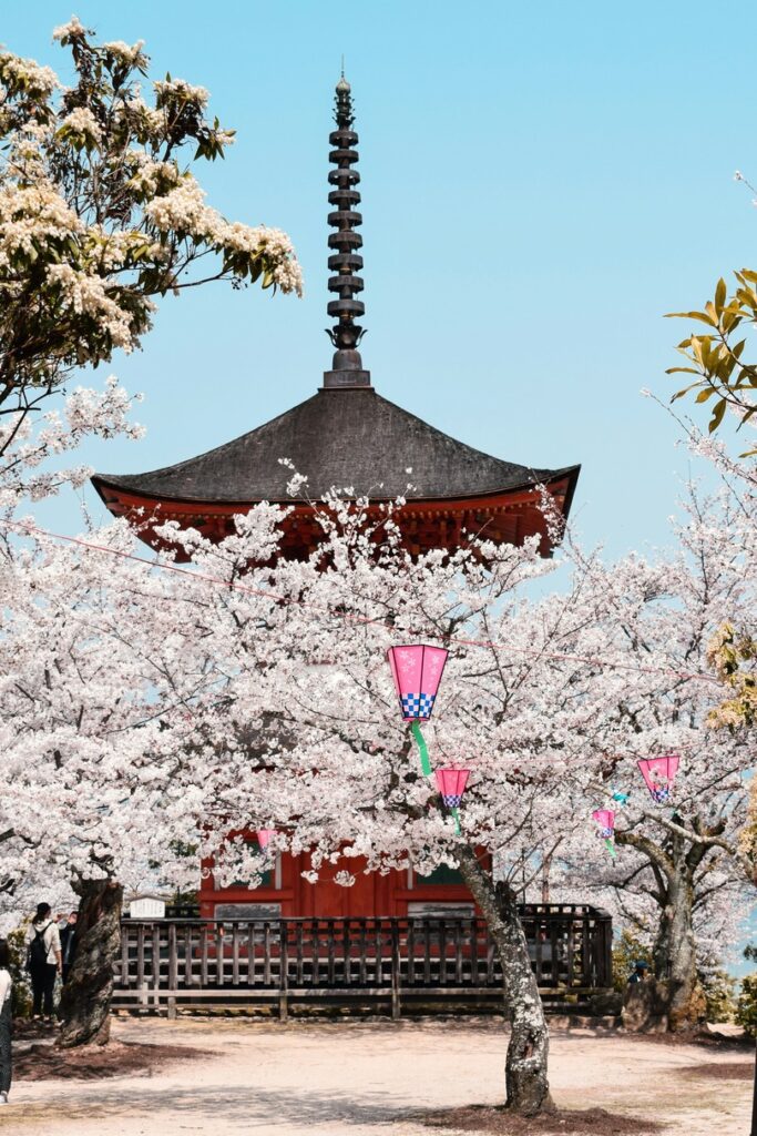 temple on Miyajima Island Japan