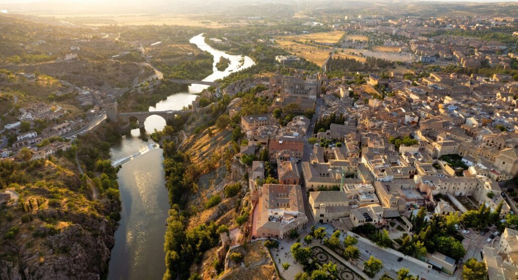 panoramic view over Toledo Spain