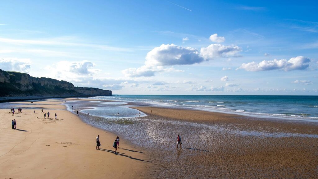 Omahu Beach on the ccoast of Normandy is D-Day beach
