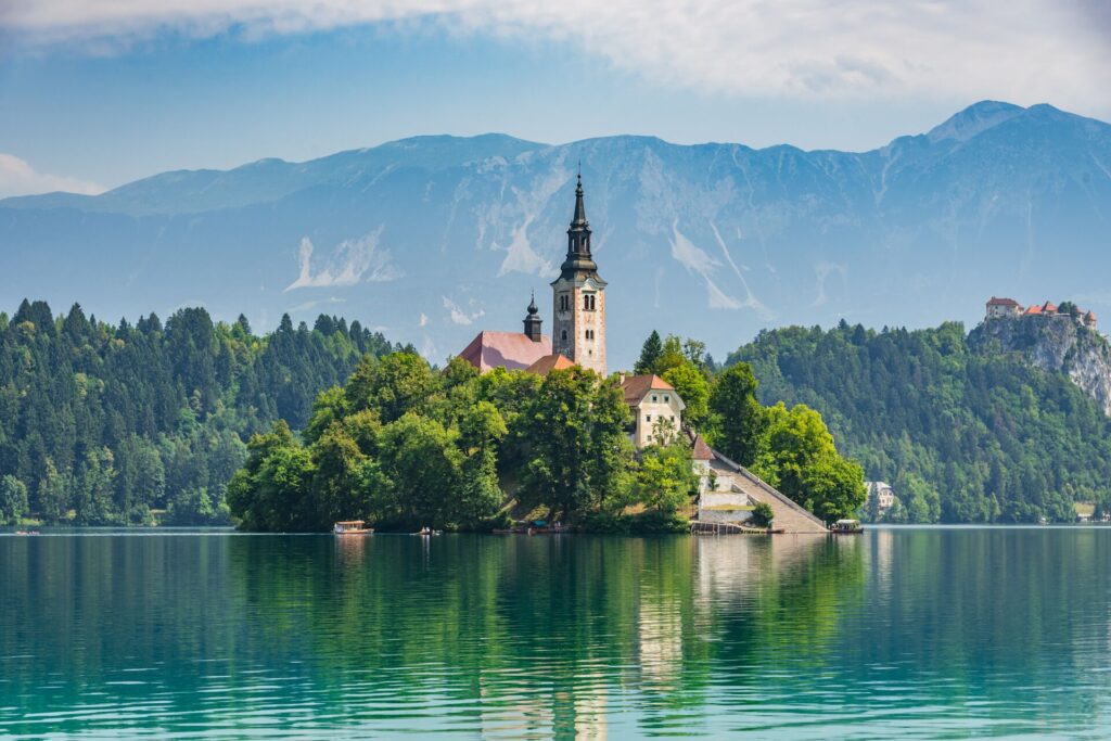 Slovenia lake bled in summer