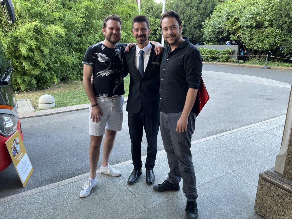 Craig and Graham posing with their Travel Director