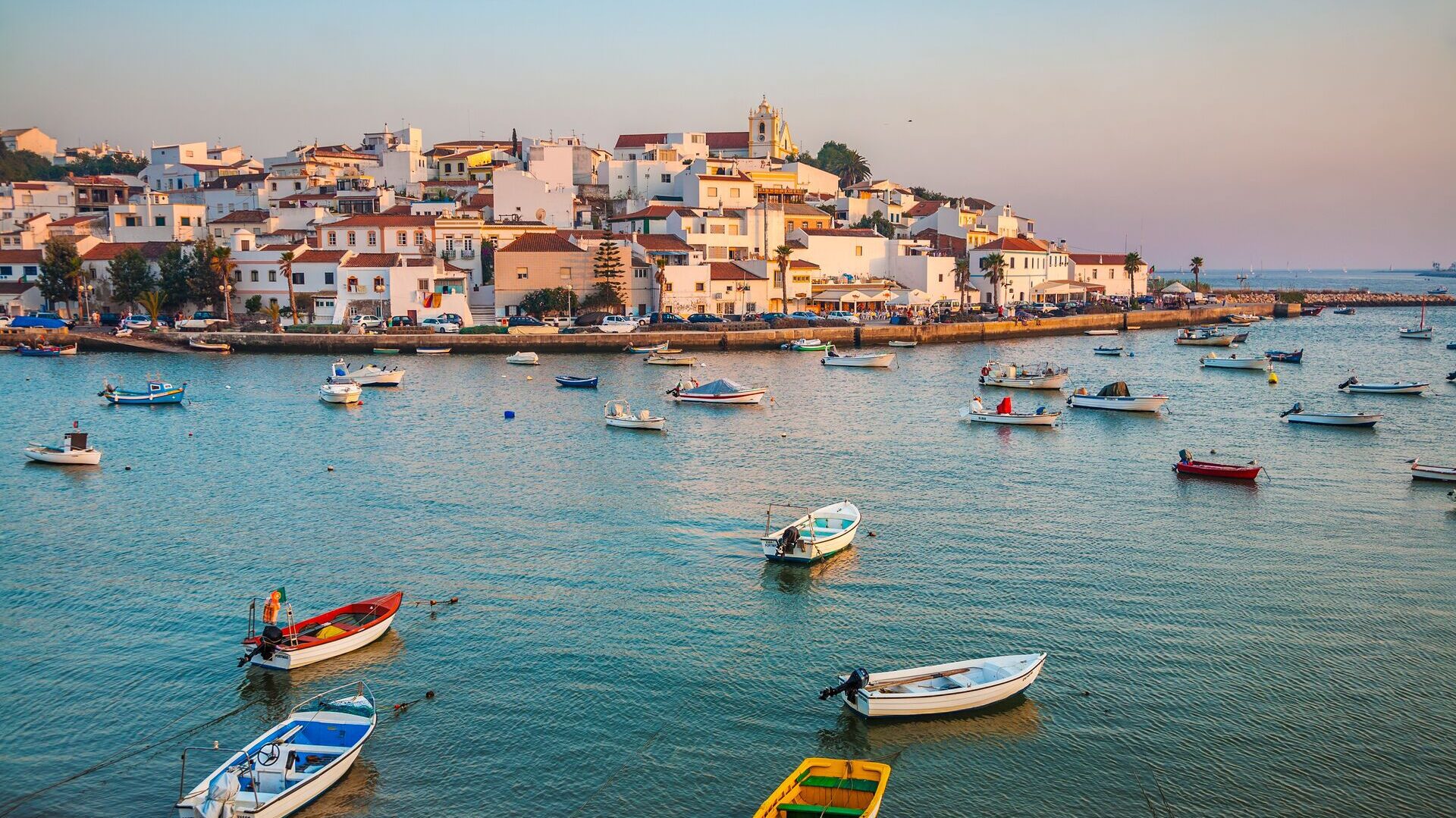 portuguese town with boats and sea