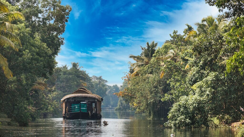 Backwaters of Kerala houseboat