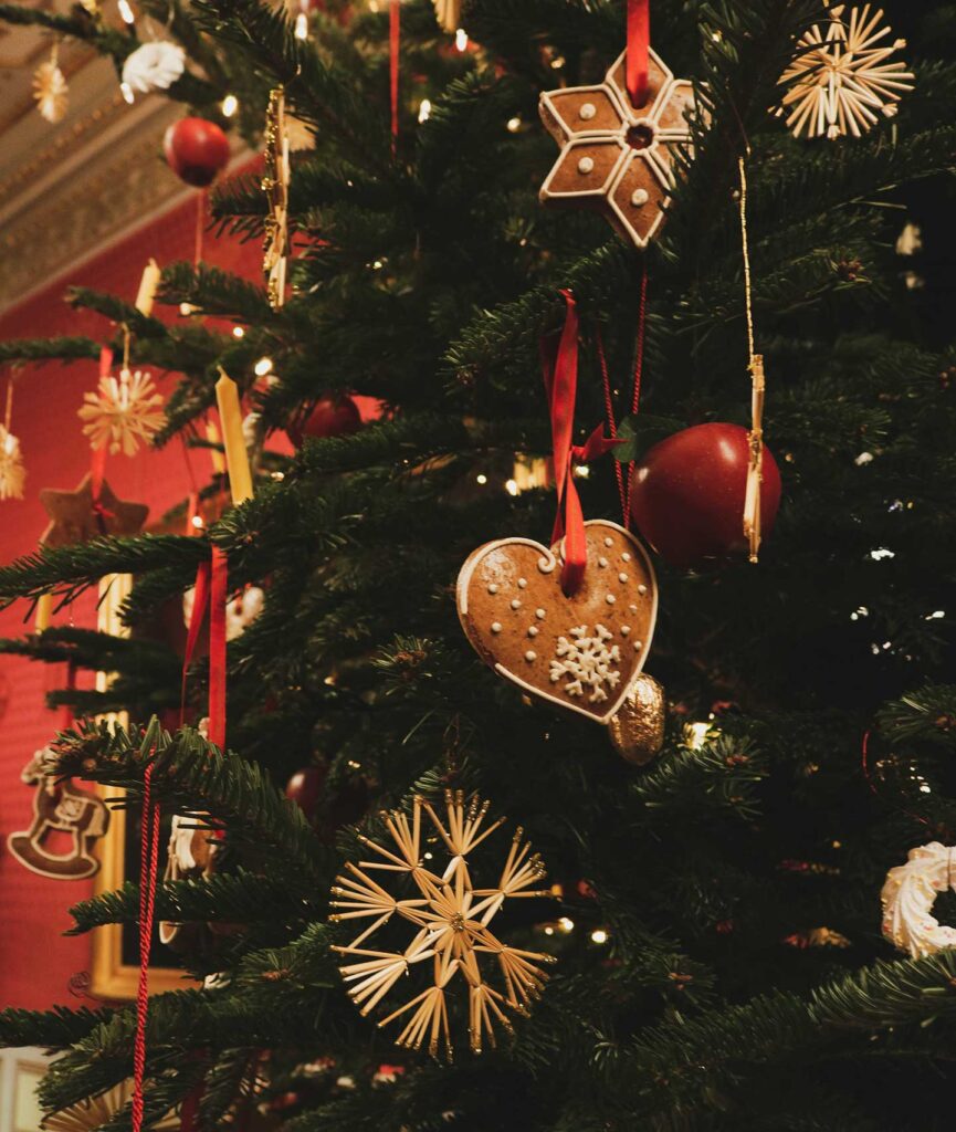 A decorated Austrian Christmas tree.