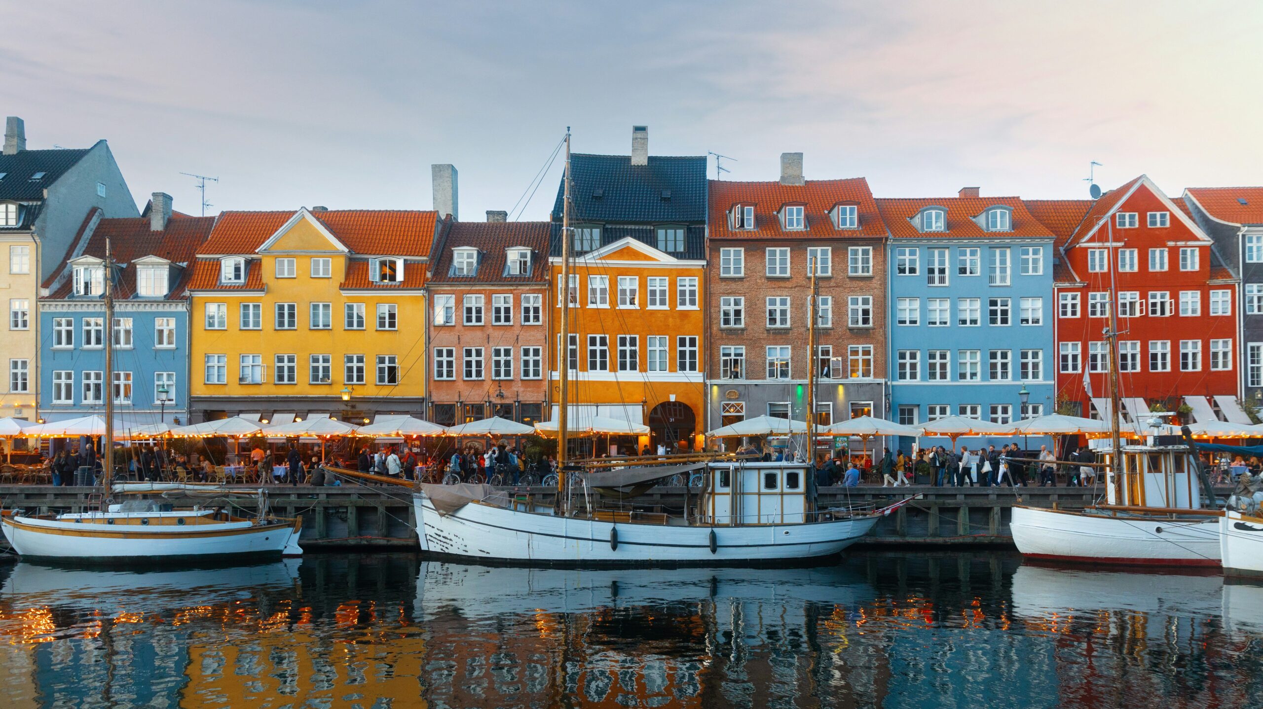canal view of copenhagen, denmark