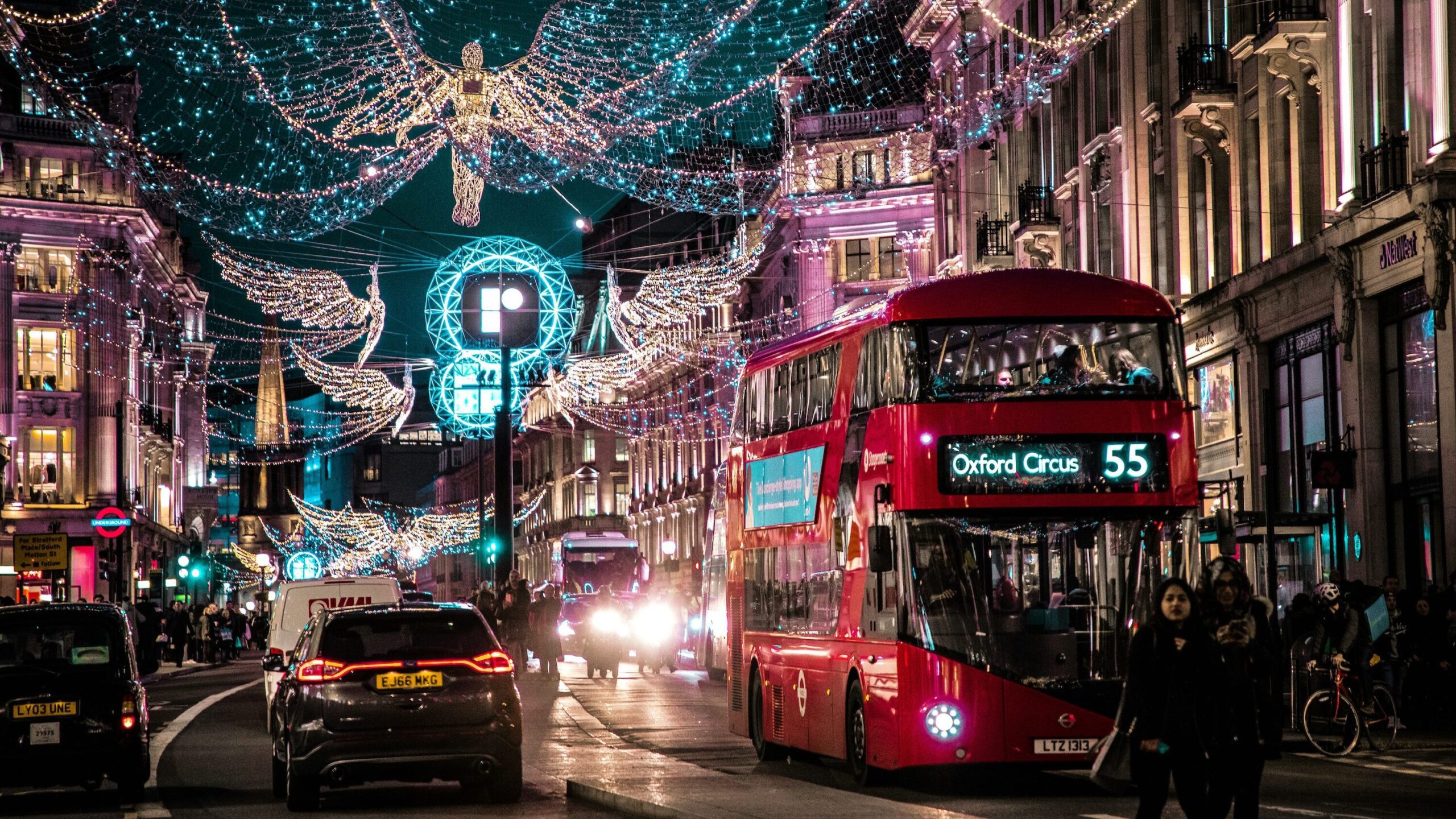 Oxford street, London at Christmas