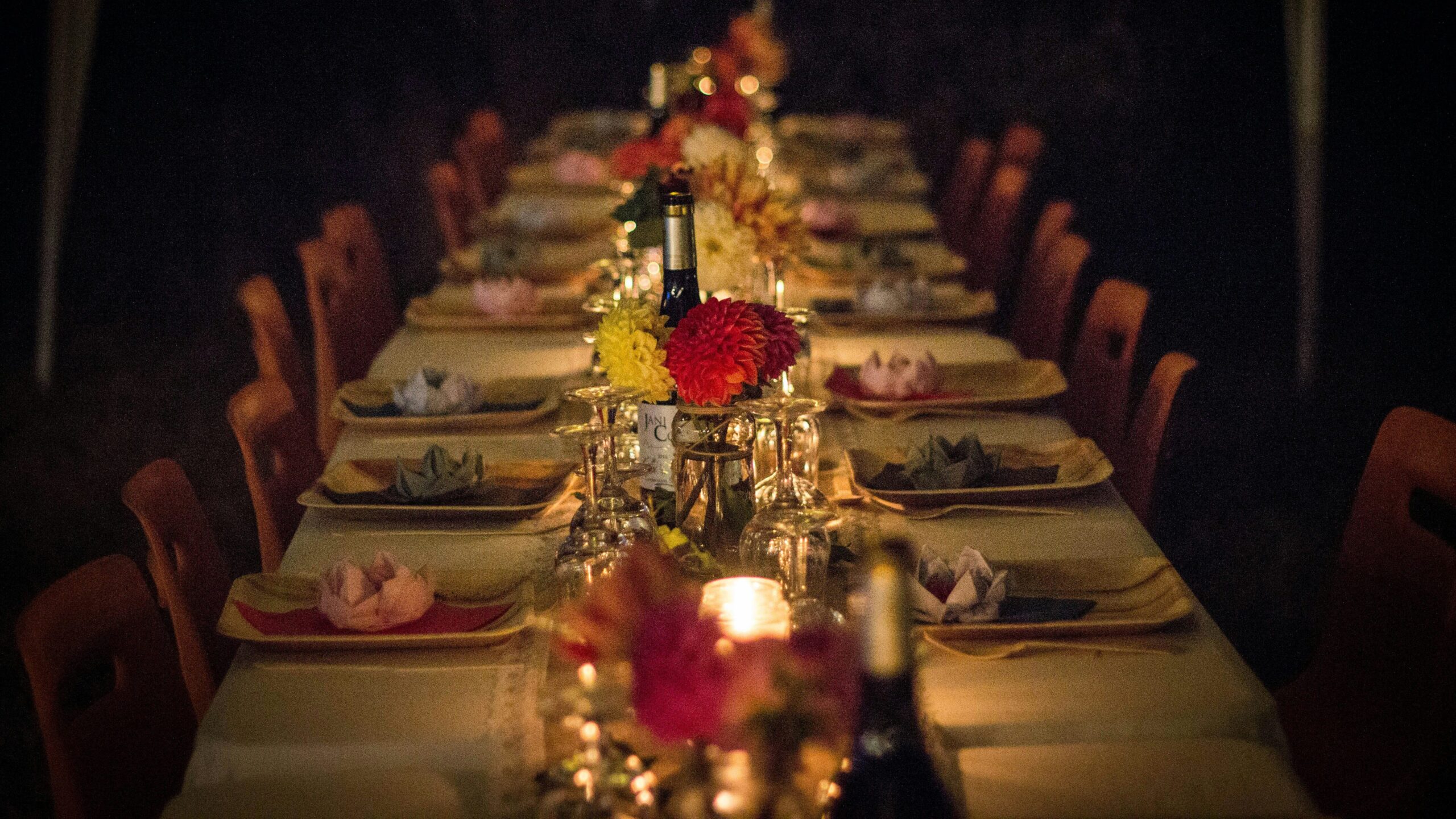 table set for dinner