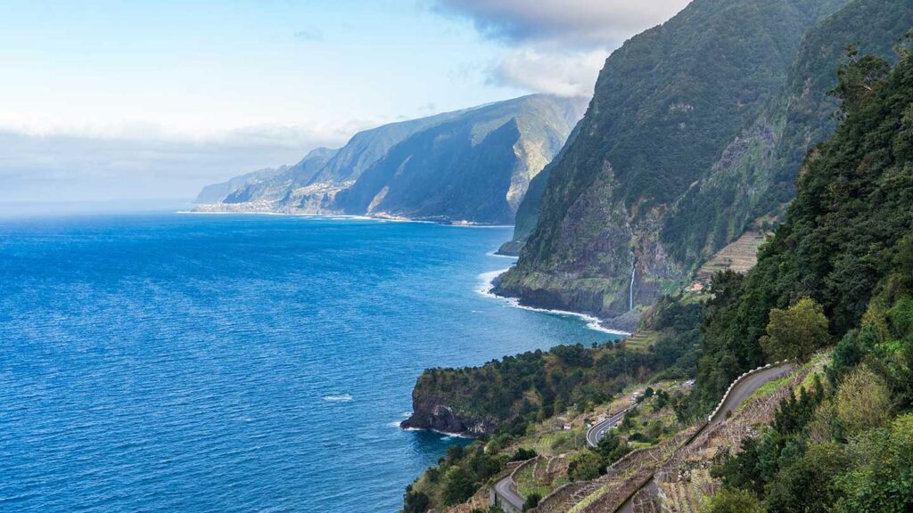 The coastline of Madeira Island in Portugal