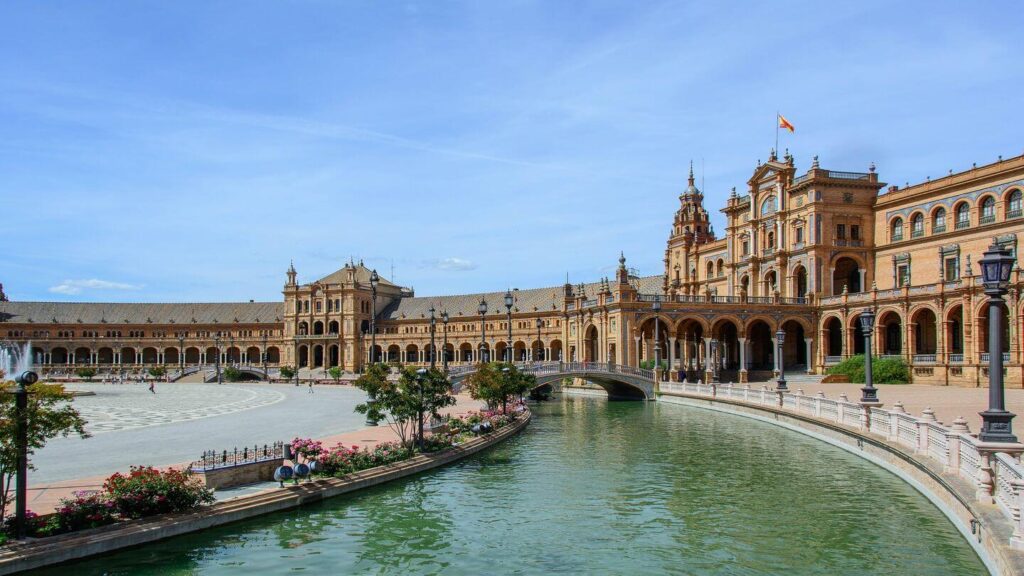 The plaza de la plaza in Seville, Spain is a must-visit during springtime in Europe.