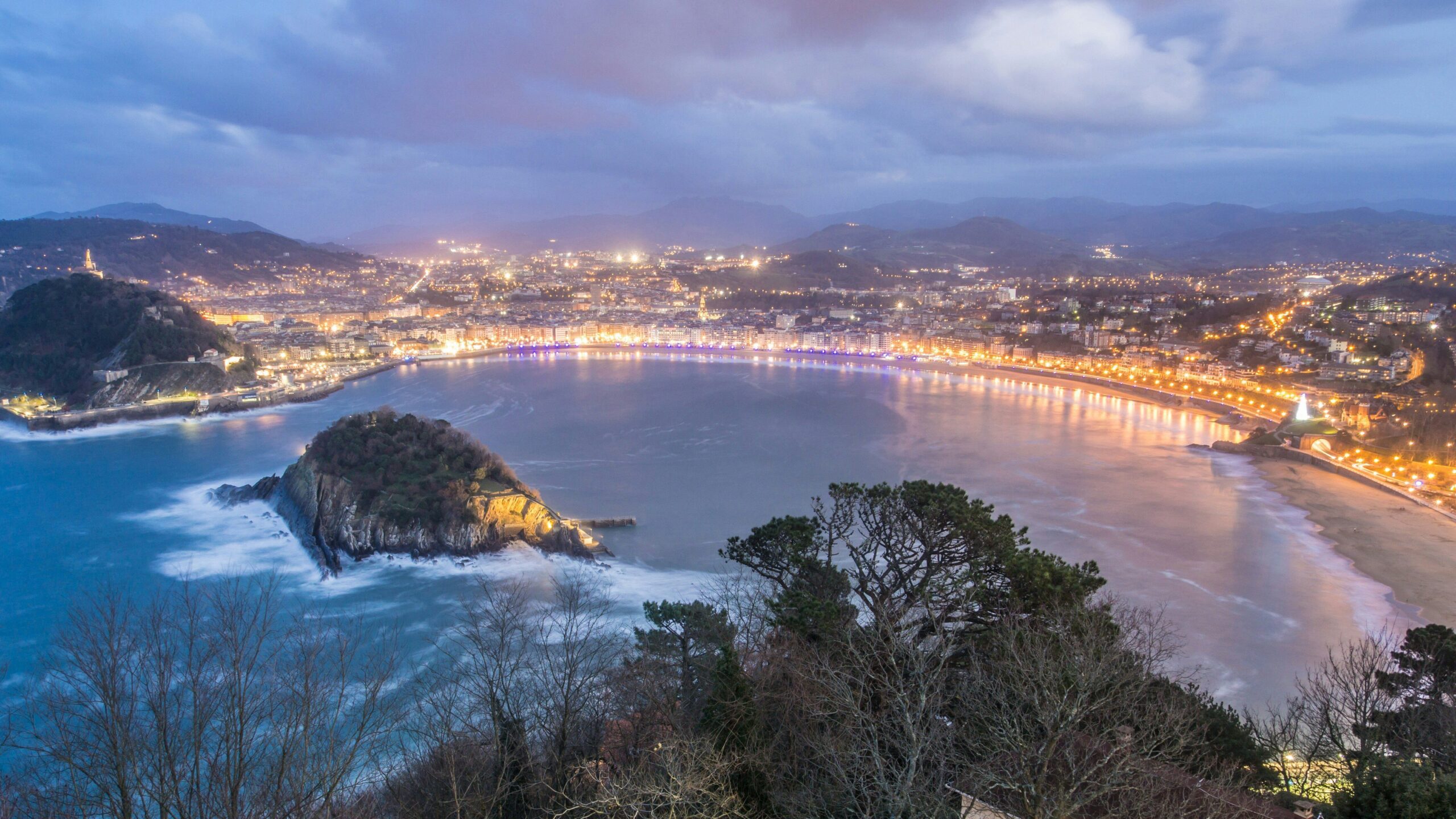 san sebastian at sunset
