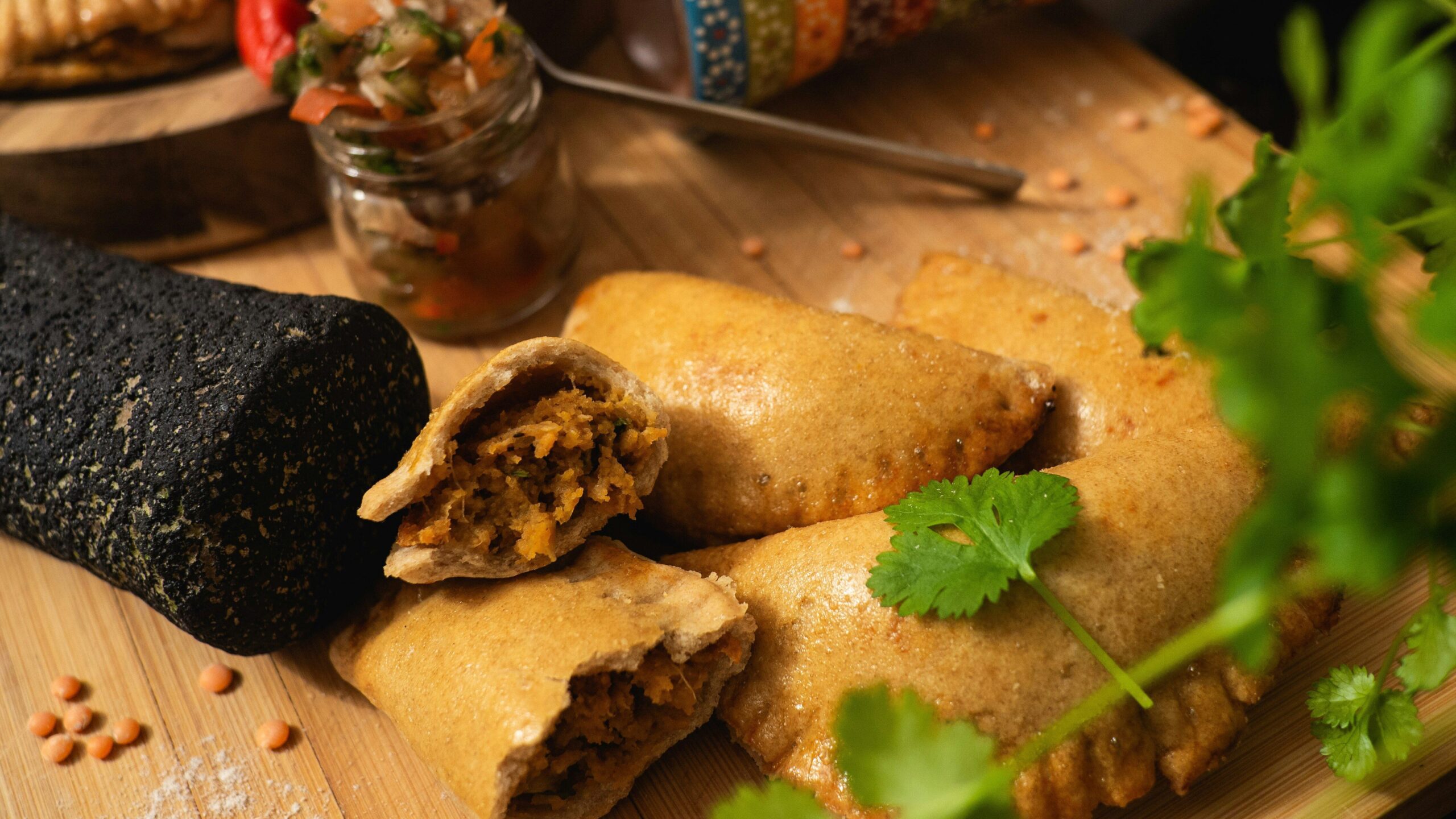 empanadas on a table