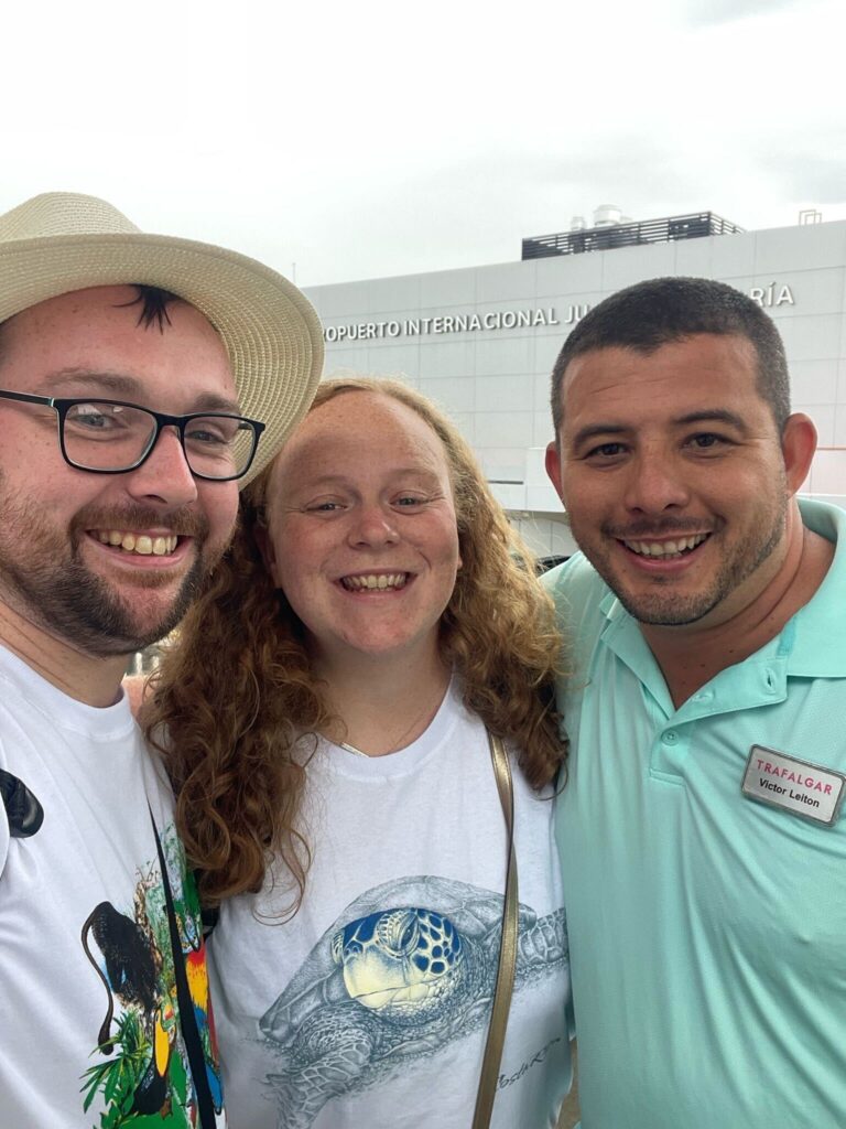 josh with trafalgar travel director victor