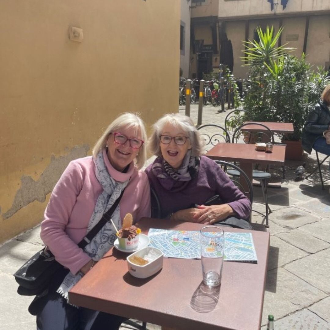 heather and sue, winners of a trafalgar tour to europe