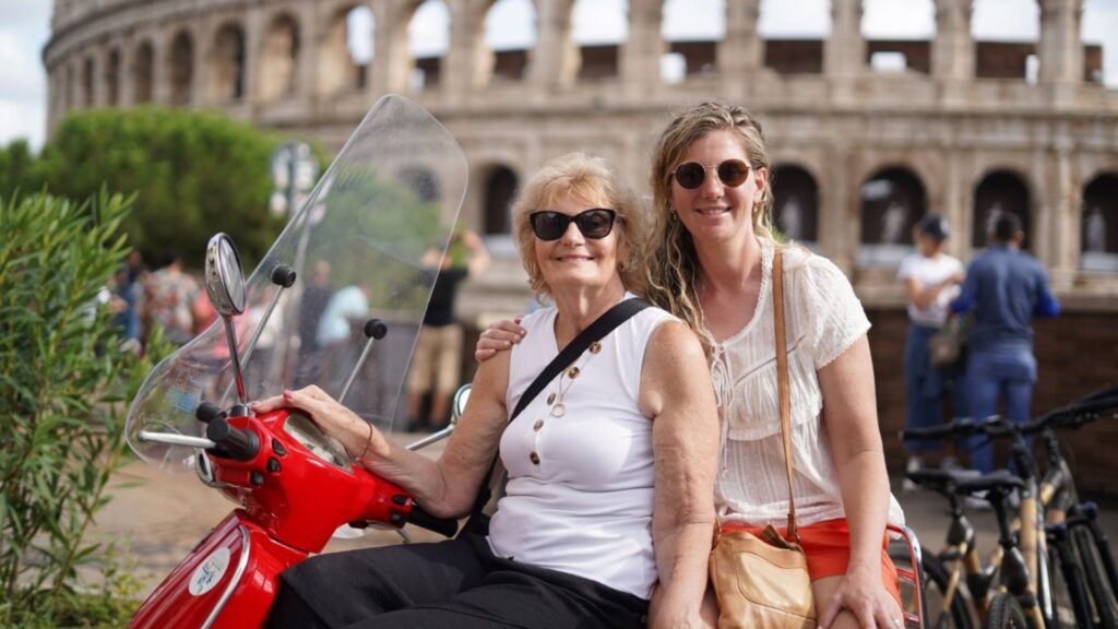 heather and her daughter on a trafalgar tour to europe
