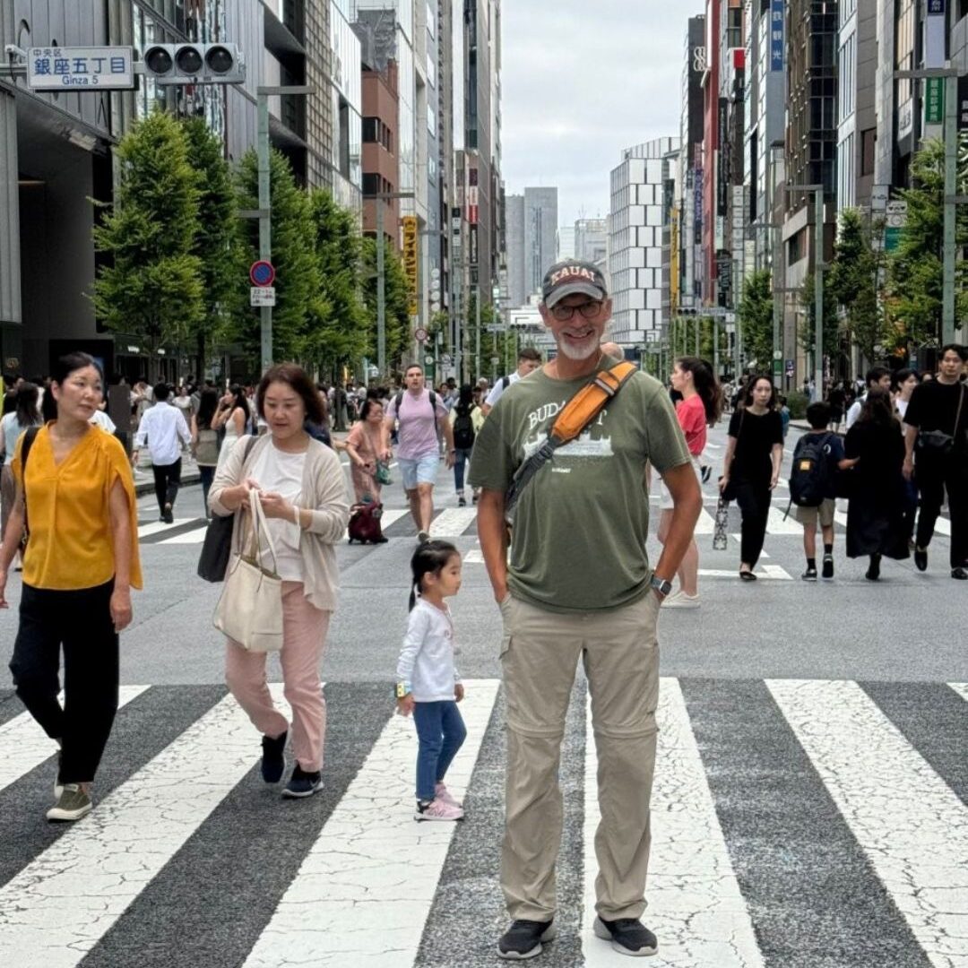 William on a trafalgar tour in japan