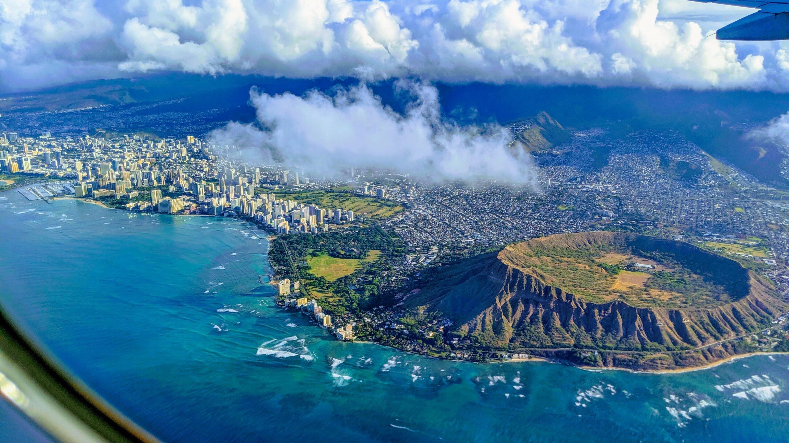aerial view of Honolulu
